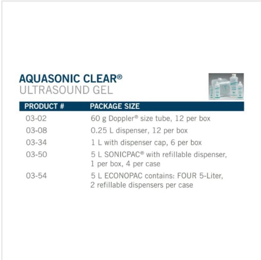 Aquasonic Clear Ultrasound Gel, 8.5-ounce Squeeze Bottle