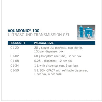 compare product Aquasonic 100 Transmission Ultrasound Gel, 5 liters
