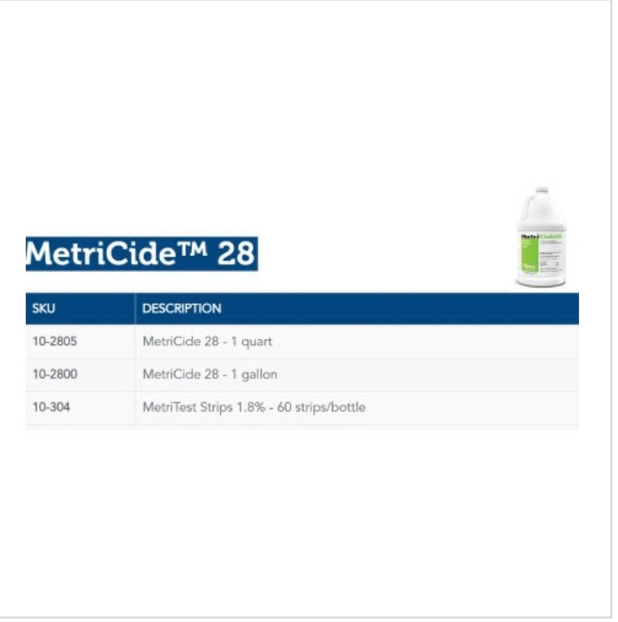 MetriCide 28 Glutaraldehyde High-Level Disinfectant, 1 gal Jug
