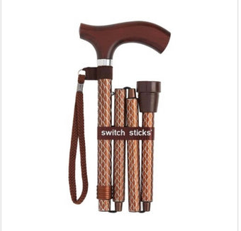 compare product Switch Sticks Folding Cane, Cognac