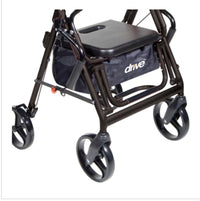 drive Duet Four-Wheel Rollator, Black