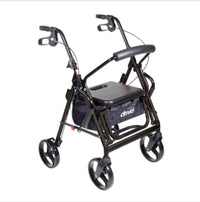 drive Duet Four-Wheel Rollator, Black