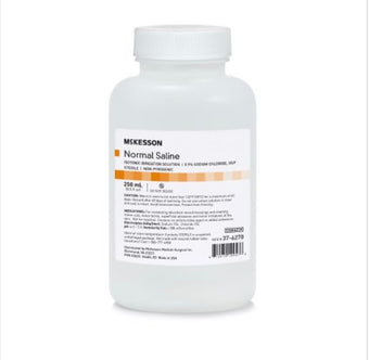 compare product McKesson Saline Irrigation Solution, 100 mL Bottle