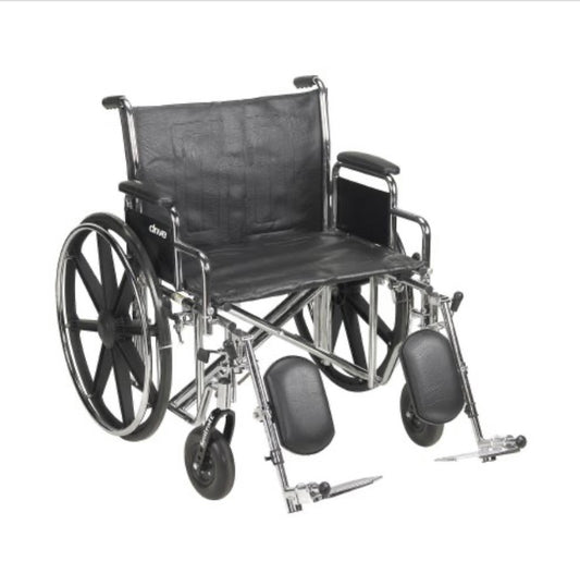 McKesson Bariatric Wheelchair, 24-Inch Seat Width, 450-lb. Capacity