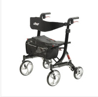 Nitro HD Bariatric Four-Wheel Rollator, Black