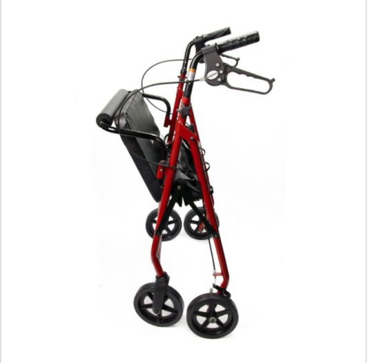 McKesson Bariatric Red Folding Steel Four-Wheel Rollator
