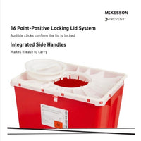 McKesson Prevent Sharps Container, 18 Gallon, 24-3/5 x 17-3/10 x 13 Inch