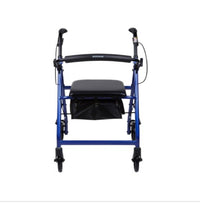 McKesson Folding Aluminum Four-Wheel Rollator, Blue
